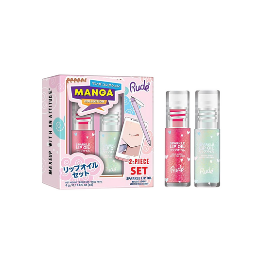 Rude Cosmetics Schminkset Set Rude Cosmetics: Mint Sparkle, Lip Oil, 4 ml + Watermelon Sparkle, Lip Oil, 4 ml Regular