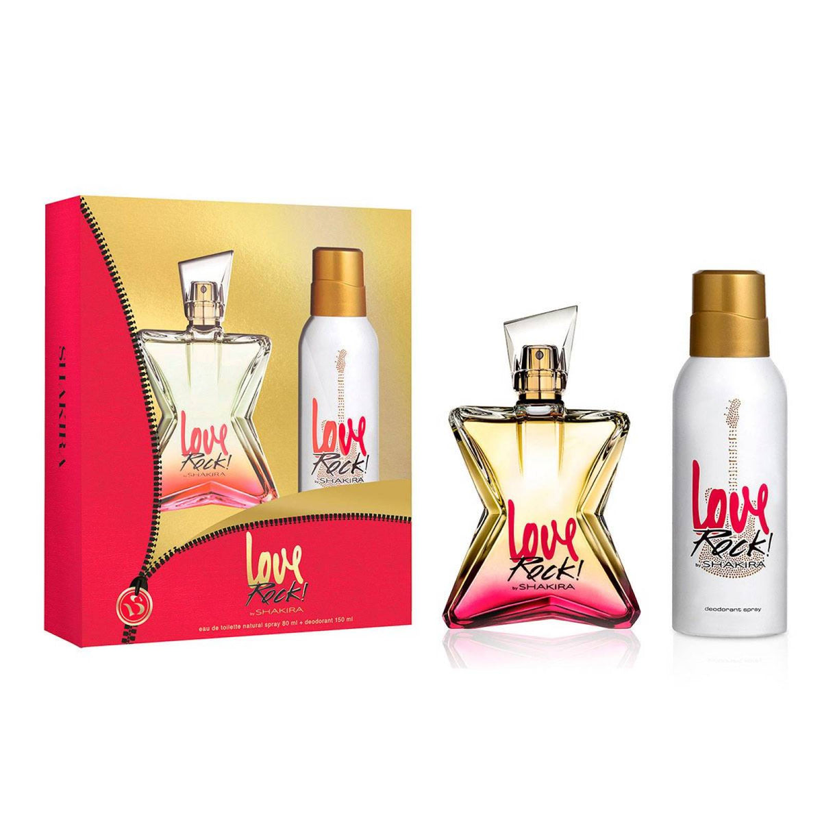 Shakira Love Rock Parfümset mit Eau de Toilette 80 ml und Deodorantspray 150 ml