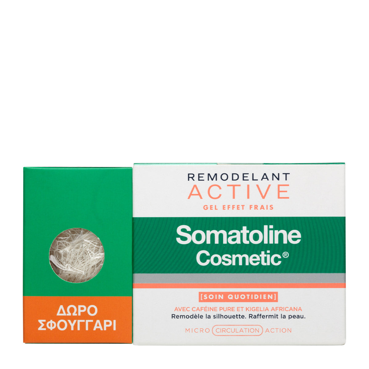 Somatoline Cosmetic Set: Active Fresh Effect & Cleanse and Scrub mit Body Sponge – Effektive Hautpflege 250 ml