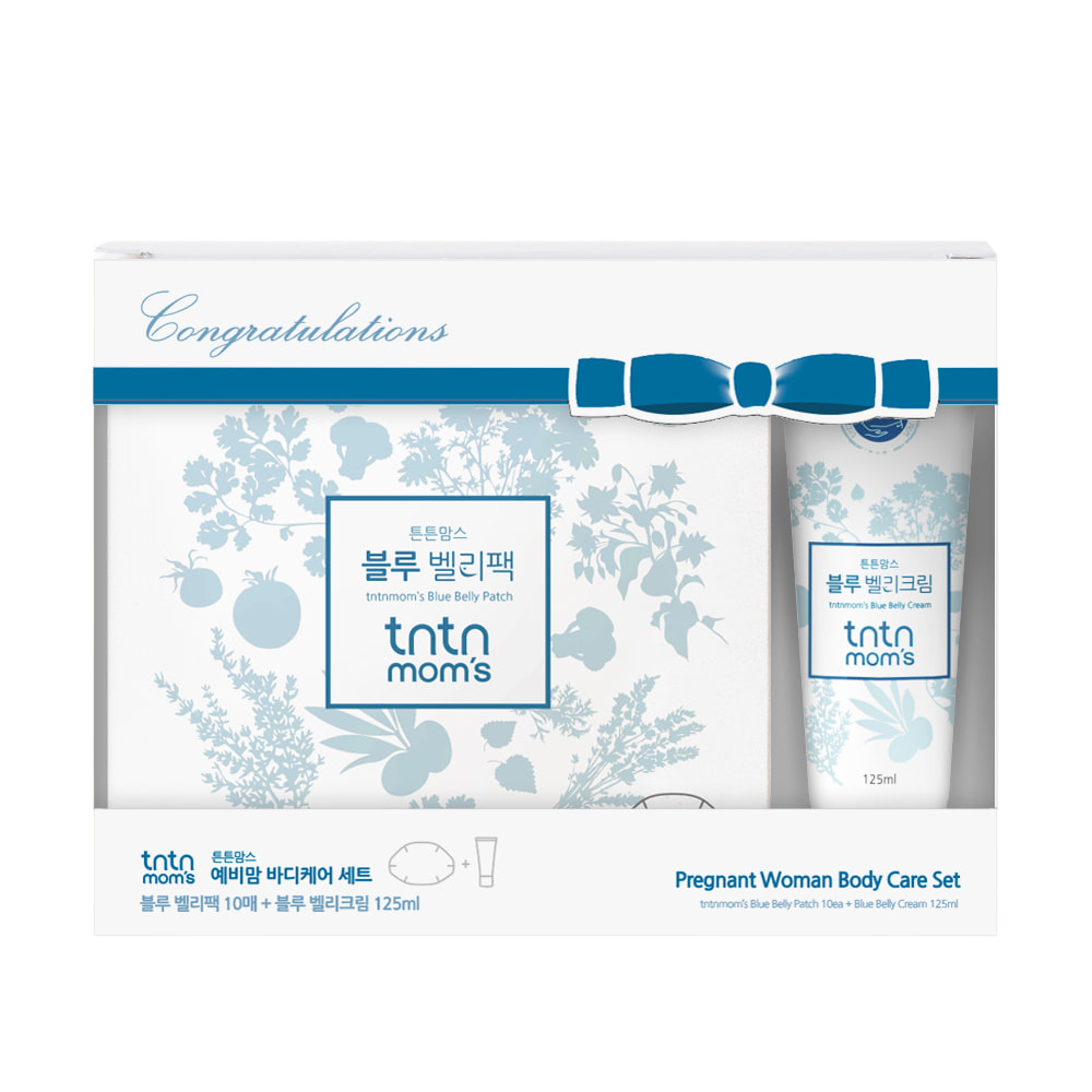 Tntn Mom`s Hautpflegeset Set Tntn Mom's: Blue Belly, Anti-Stretch Marks, Body Cream, Belly, 125 ml + Set, Blue Belly, Anti-St