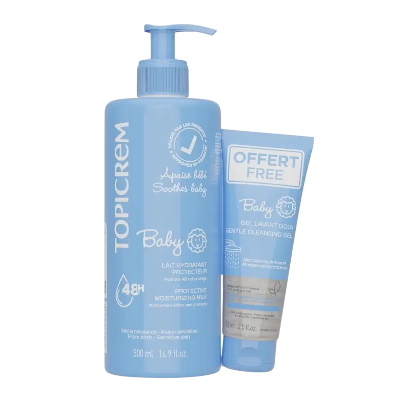 Topicrem Körperpflegeset Set Topicrem: Baby, Ultra-Moisturising, Body Milk, 500 ml + Baby, Cleansing, Shower Gel, 75 ml Regul