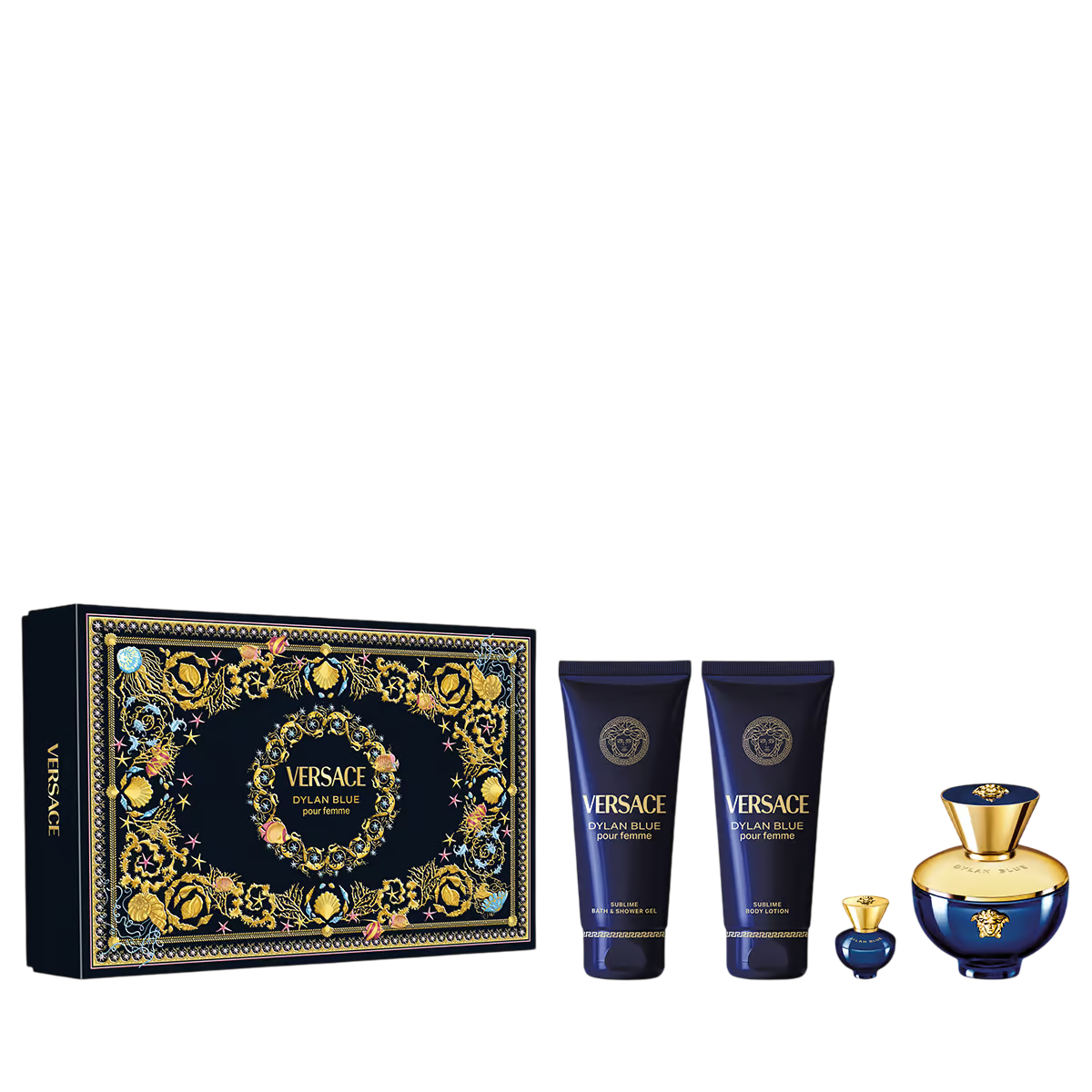 Versace Parfümset Set Versace: Dylan Blue, Eau De Parfum, For Women, 100 ml + Dylan Blue, Hydrating, Body Lotion, 100 ml + Dy