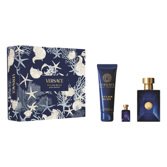 Versace Parfümset Set Versace: Dylan Blue, Eau De Toilette, For Men, 100 ml + Dylan Blue, Eau De Toilette, For Men, 5 ml + Dy