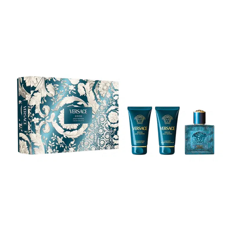 Versace Parfümset Set Versace: Eros, Eau De Toilette, For Men, 50 ml + Eros, Shower Gel, For All Skin Types, 50 ml + Eros, Hy