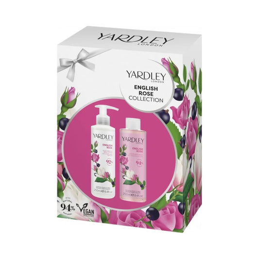 Yardley Körperpflegeset Set Yardley: English Rose, Hydrating, Body Milk, 250 ml + English Rose, Moisturizing, Floral, Body Wa