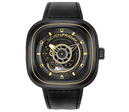 SEVENFRIDAY WATCHES Mod. SF-P2B/02 SF-P2B_02 Power Reserve Armbanduhr 47 mm Schwarz