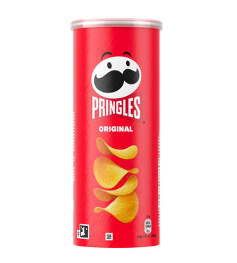 Pringles Original 125g Gesalzene Stapelchips. Für Vegetarier und Veganer geeignet.
