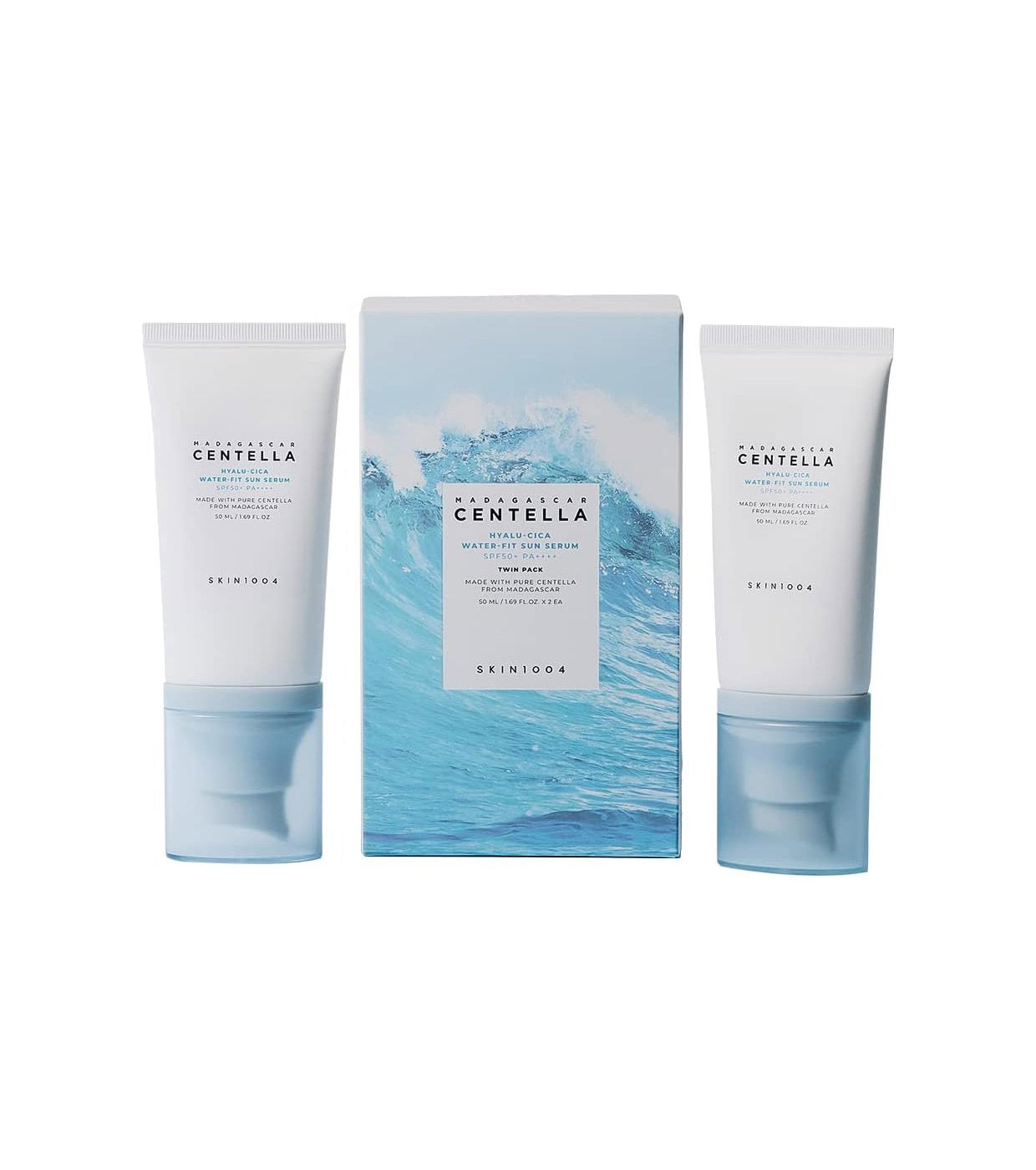 Skin1004 Duo Set, Skin1004, Hyalu-Cica, Befeuchtend und schützend, Vor Sonneneinstrahlung, Serum, Für das Gesicht, SPF 50, 2 