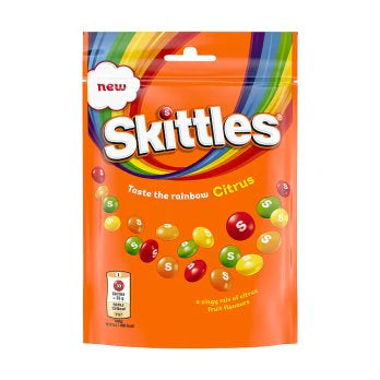 Skittles Rainbow Citrus Kaudragees mit knuspriger Zuckerhülle und Fruchtsaftkonzentrat