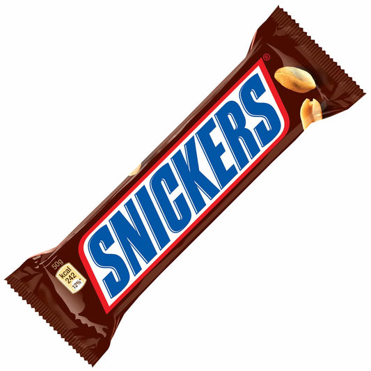 Snickers 50g mit Candy-Creme, Karamell und gerösteten Erdnüssen - Candyshop.ch
