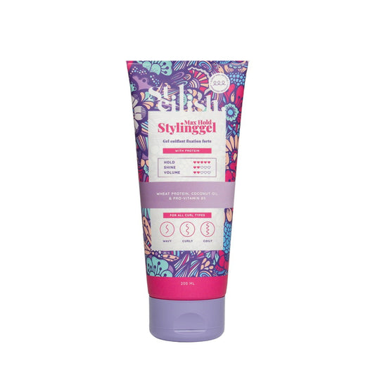 Steilish Steilish, Max Hold, Haarstyling-Gel, Curly Definition & Anti-Frizz, Stark, 200 ml Regular
