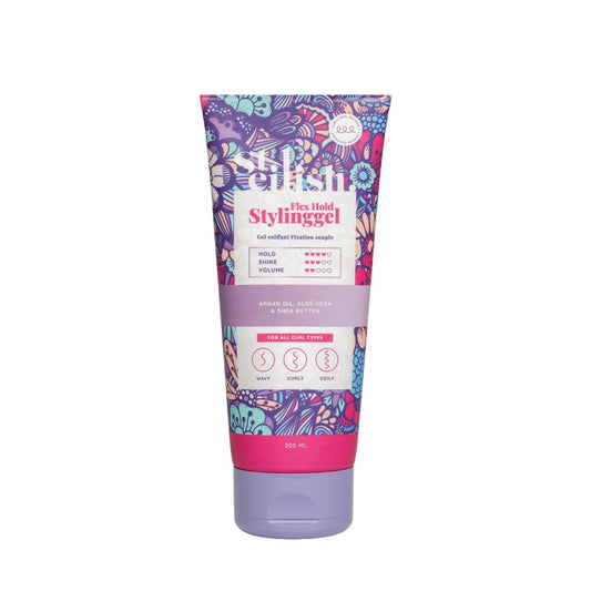 Steilish Steilish, Flex Hold, Haarstyling-Gel, Curl Definition & Frizz Control, Mittlerer Halt, 200 ml Regular