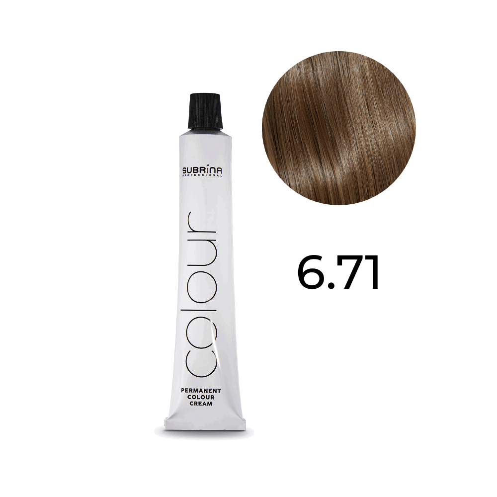 Subrina Professional Subrina Professional, Essential Colour, Permanente Haarfarbe, 6/71 Dark Ashy Chestnut Blonde, 100 ml Reg