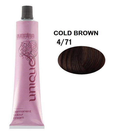 Subrina Professional Subrina Professional, Unique, Permanente Haarfarbe, 4/71 Medium Chestnut Ash Brown, 100 ml Regular