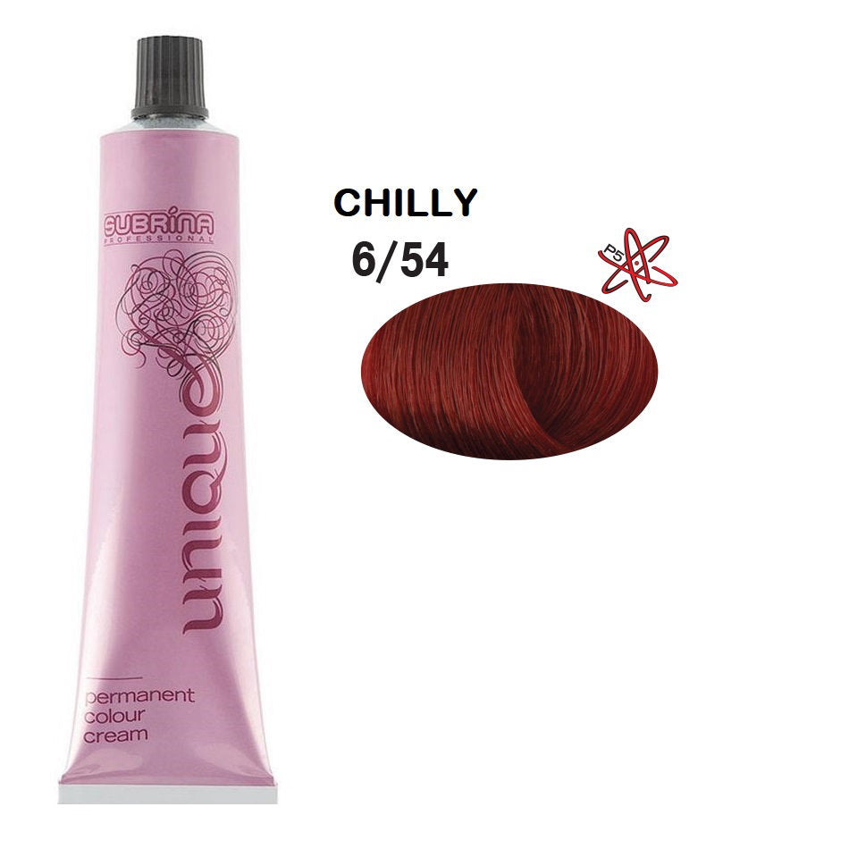 Subrina Professional Subrina Professional, Unique, Permanente Haarfarbe, 6/54 Dark Blonde Golden Red, 100 ml Regular