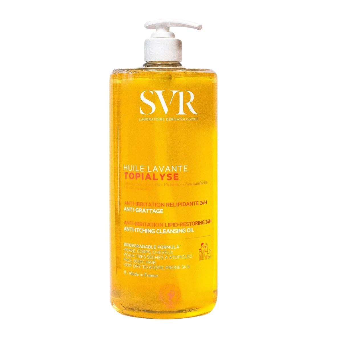 SVR SVR, Topialyse, Anti-Reizung, Duschöl, Über den ganzen Körper, Für alle Hauttypen, 1000 ml Regular