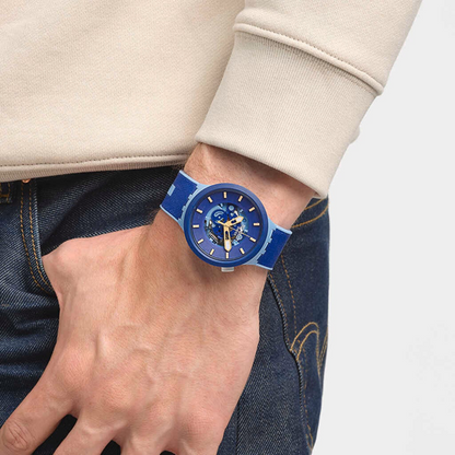 SWATCH BOUNCING BLUE SB05N105 Armbanduhr 47 mm Blau ansicht-2