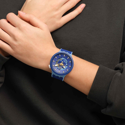 SWATCH BOUNCING BLUE SB05N105 Armbanduhr 47 mm Blau ansicht-3