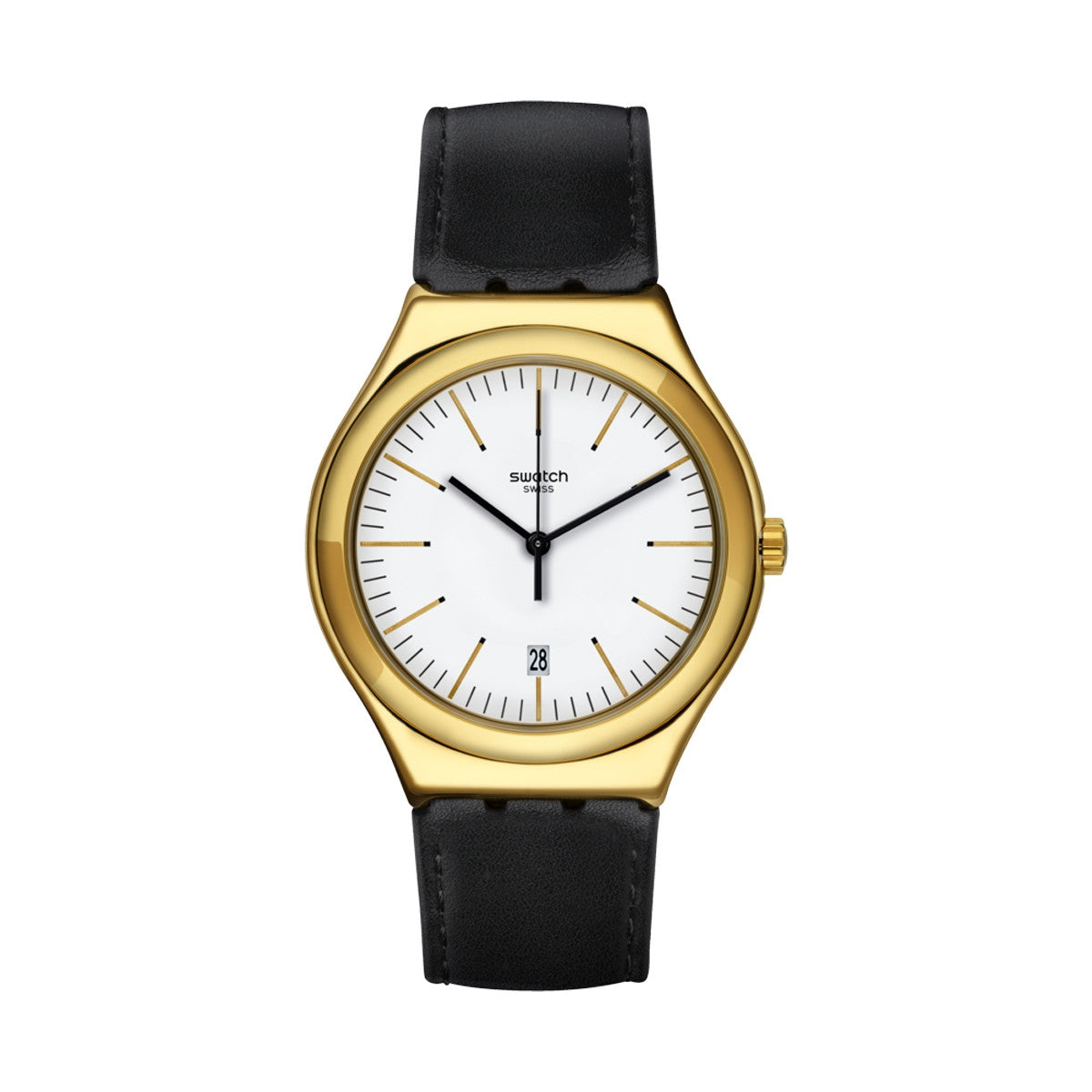SWATCH EDGY TIME YWG404 Only Time Armbanduhr 42 mm Gold ansicht-3