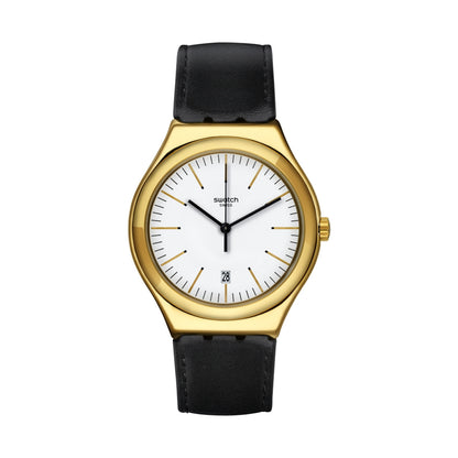 SWATCH EDGY TIME YWG404 Only Time Armbanduhr 42 mm Gold ansicht-3