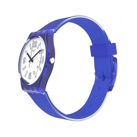 SWATCH Unisex Quarzuhr aus Kunststoff mit Silikonarmband 34 mm GN268 – Produktansicht