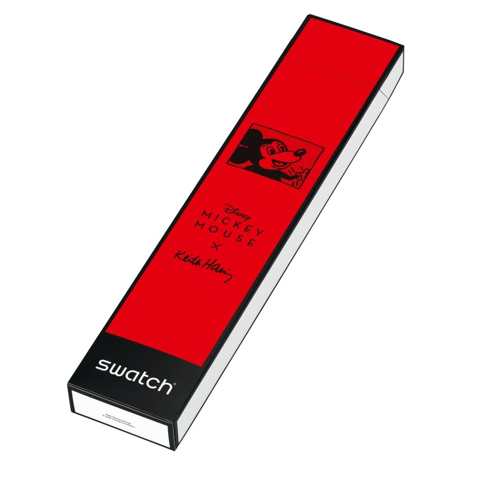 SWATCH MICKEY BLANC SUR NOIR SUOZ337 Only Time Armbanduhr 41 mm ansicht-3