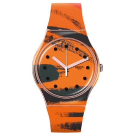 SWATCH Mod. BARNS-GRAHAM'S ORANGE AND RED ON PINK SUOZ362 Armbanduhr Rot ansicht-3
