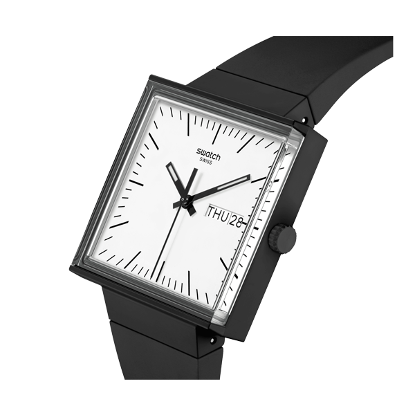 SWATCH Mod. WHAT IF…BLACK? SO34B700 Armbanduhr 42 mm Schwarz ansicht-3