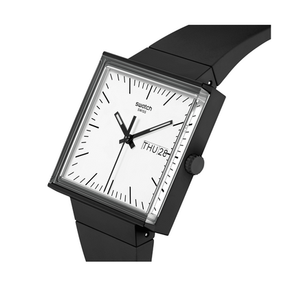 SWATCH Mod. WHAT IF…BLACK? SO34B700 Armbanduhr 42 mm Schwarz ansicht-3