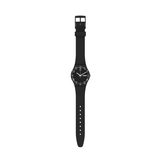 SWATCH OVER BLACK GB757 Day & Date Armbanduhr 34 mm Schwarz