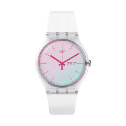 SWATCH POLAWHITE SO29K704-S14 Armbanduhr 41 mm Weiss ansicht-3