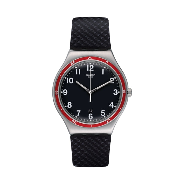 SWATCH RED WHEEL YWS417 Date Armbanduhr 42 mm Rot ansicht-3