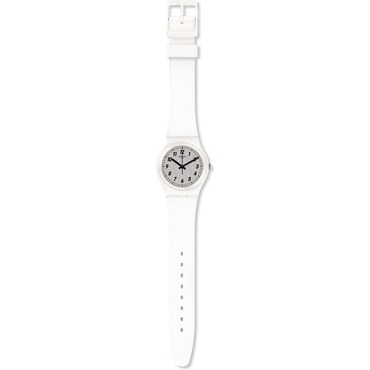 SWATCH SOMETHING WHITE GW194 Only Time Armbanduhr 34 mm Weiss