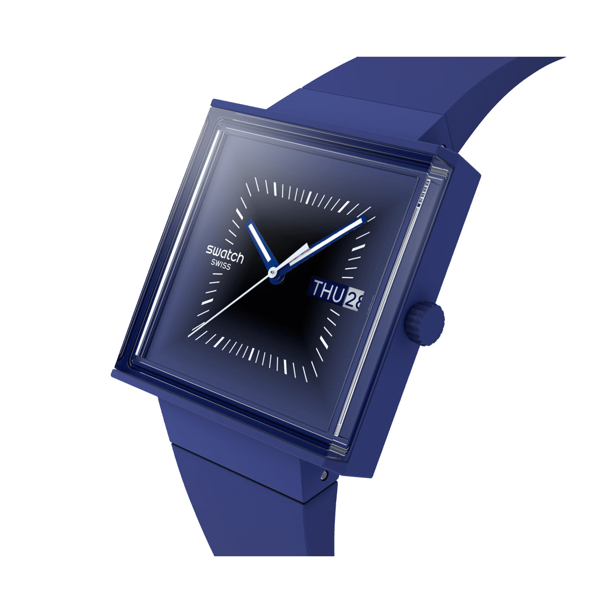 SWATCH SQUARELY BLACKLIGHT SO34N700 Armbanduhr Schwarz ansicht-2