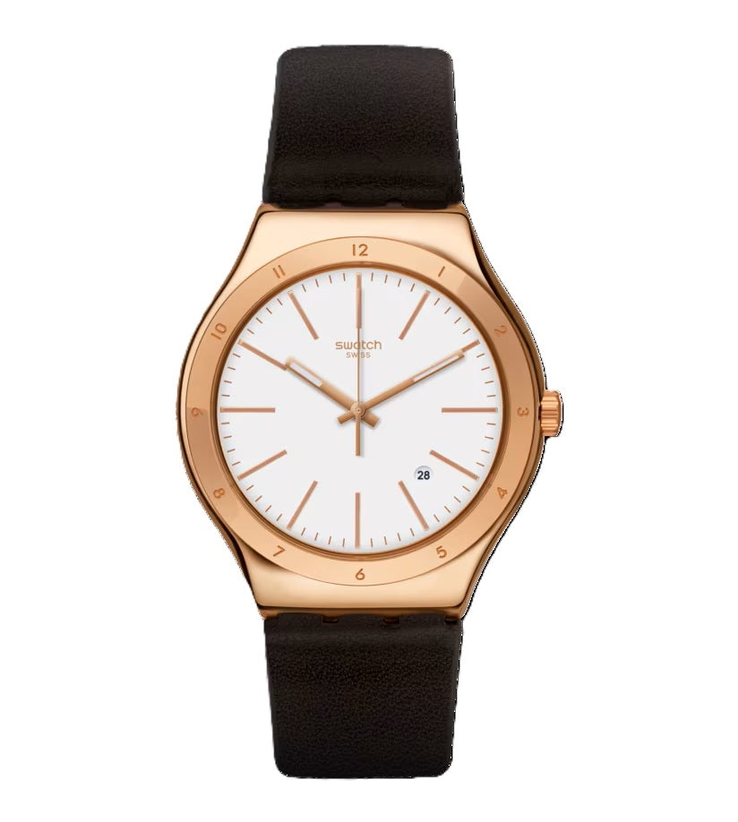 SWATCH TIC-BROWN YWG405 Armbanduhr Braun ansicht-3