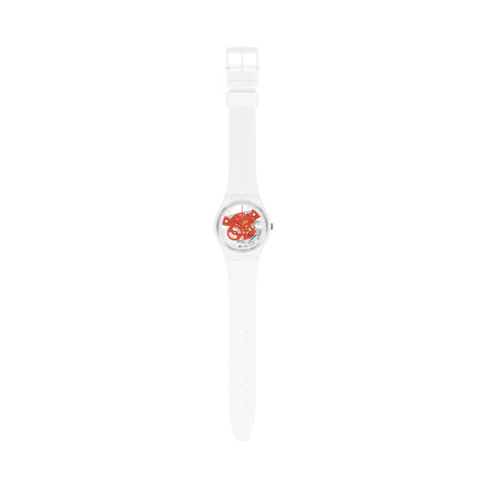 SWATCH TIME TO RED SMALL SO31W104 Armbanduhr Rot