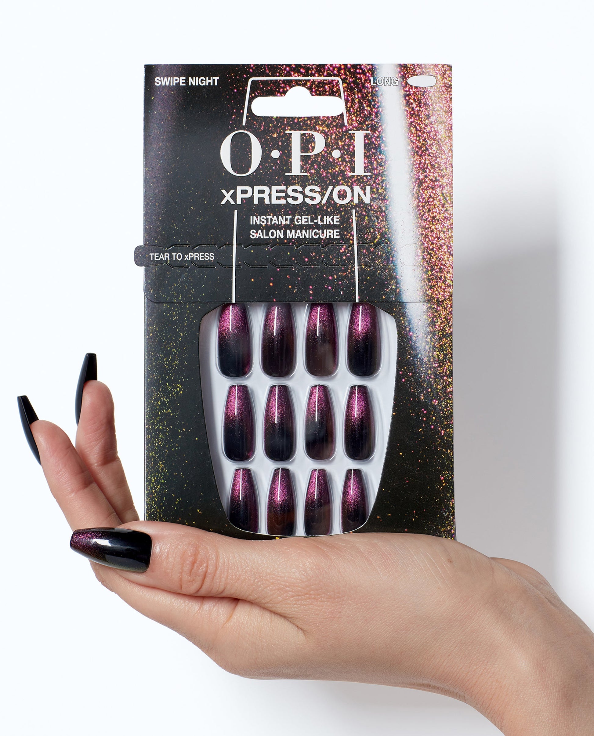 OPI OPI Xpress-On Nägel Night Nail Art 30 Stück künstliche Fingernägel Nagelpflege