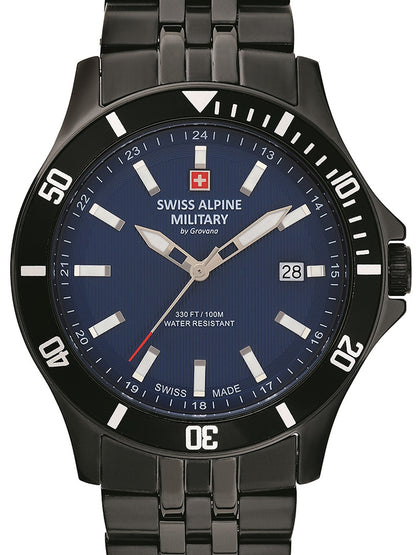 SWISS ALPINE MILITARY 7022-1175 Analoguhr Armbanduhr 46 mm ansicht-3
