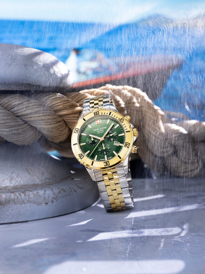 SWISS ALPINE MILITARY 7024-9144 Chronograph Armbanduhr 36 mm ansicht-3