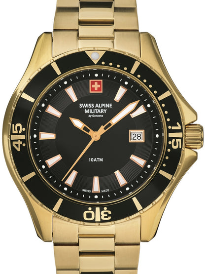 SWISS ALPINE MILITARY 7040-1117 Analoguhr Armbanduhr 46 mm ansicht-3