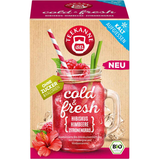 Teekanne cold & fresh Hibiskus Himbeere Zitronengras Bio 15er - Candyshop.ch