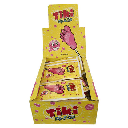 Tiki Dip & Lick Himbeer Lolli in Fussform - Candyshop.ch