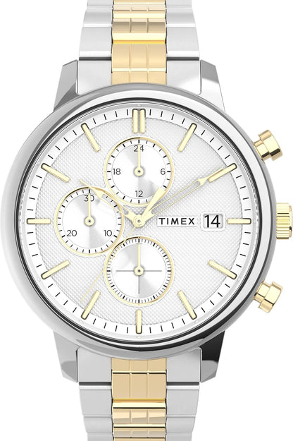 TIMEX TW2V01800 Chronograph Armbanduhr 44.5 mm Silber ansicht-2