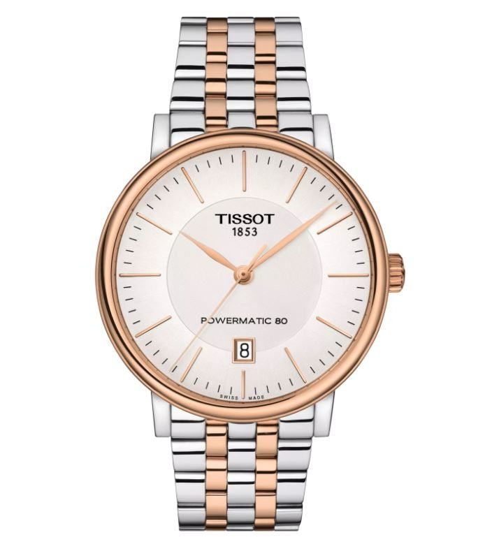 TISSOT CARSON AUTOMATIC T1224072203101 Date Armbanduhr 40 mm Gold