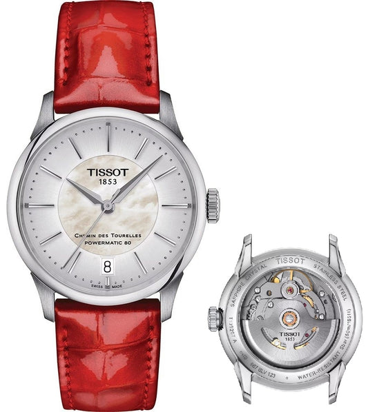 TISSOT CHEMIN DES TOURELLES POWERMATIC 80 T1392071611100 Date Armbanduhr 34 mm