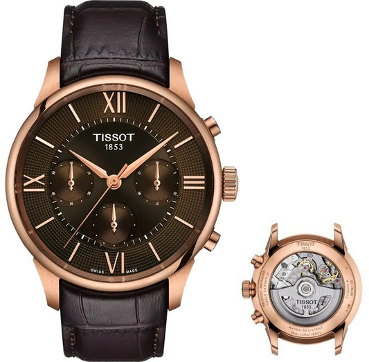 TISSOT CHEMIN DES TOURELLES POWERMATIC 80 Herren Chronograph Armbanduhr aus Edelstahl mit – Produktansicht