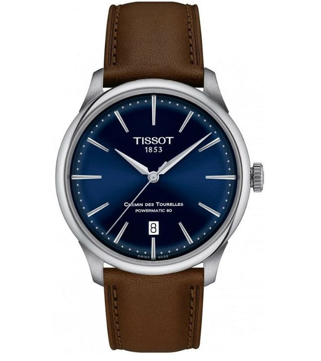 TISSOT CHEMIN DES TOURELLES POWERMATIC 80 T1398071604100 Date Armbanduhr 39 mm