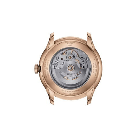 TISSOT CHEMIN DES TOURELLES T1398073603100 Date Armbanduhr 39 mm Gold ansicht-2