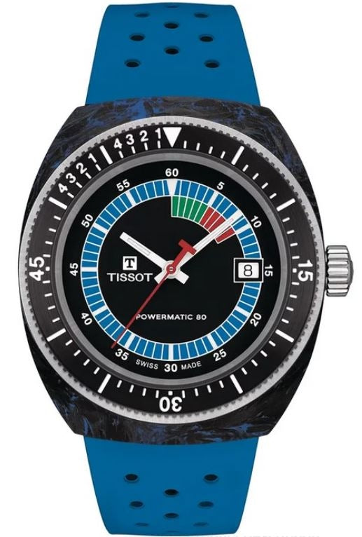 TISSOT SIDERAL S BLUE - POWERMATIC 80 T1454079705701 Data - Divers Bezel Armbanduhr 41 mm Blau