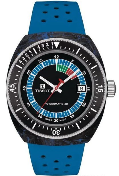 TISSOT SIDERAL S BLUE - POWERMATIC 80 T1454079705701 Data - Divers Bezel Armbanduhr 41 mm Blau